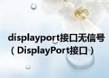 displayport接口无信号（DisplayPort接口）