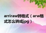 arriraw转格式（arw格式怎么转成jpg）