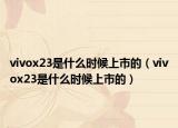 vivox23是什么时候上市的（vivox23是什么时候上市的）