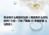 有没有什么网游好玩的（网游有什么好玩的吗? 介绍一下除了跑跑,CF,英雄联盟 QQ西游）