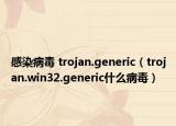 感染病毒 trojan.generic（trojan.win32.generic什么病毒）
