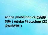 adobe photoshop cs5安装序列号（Adobe Photoshop CS2安装序列号）