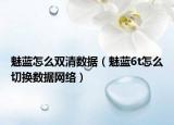 魅蓝怎么双清数据（魅蓝6t怎么切换数据网络）