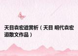 天目袁宏道赏析（天目 明代袁宏道散文作品）