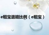 e租宝退赔比例（e租宝）
