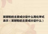 发酵粉的主要成分是什么用化学式表示（发酵粉的主要成分是什么）