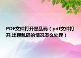 PDF文件打开是乱码（pdf文件打开,出现乱码的情况怎么处理）