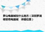 罗山电脑城在什么地方（深圳罗湖哪里有电脑城　详细位置）
