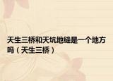 天生三桥和天坑地缝是一个地方吗（天生三桥）