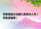 警务通显示全国七类重点人员（警务通套餐）