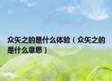 众矢之的是什么体验（众矢之的是什么意思）