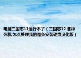 电脑三国志11运行不了（三国志12 各种死机,怎么处理我的是免安装硬盘汉化版）