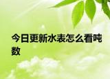 今日更新水表怎么看吨数