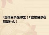 c盘根目录在哪里（C盘根目录在哪是什么）