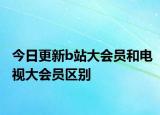 今日更新b站大会员和电视大会员区别