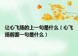让心飞扬的上一句是什么（心飞扬前面一句是什么）