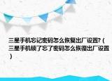三星手机忘记密码怎么恢复出厂设置?（三星手机锁了忘了密码怎么恢復出厂设置）