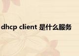 dhcp client 是什么服务