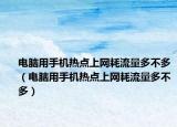 电脑用手机热点上网耗流量多不多（电脑用手机热点上网耗流量多不多）