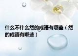 什么不什么然的成语有哪些（然的成语有哪些）