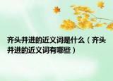 齐头并进的近义词是什么（齐头并进的近义词有哪些）