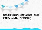 电脑上的delete是什么意思（电脑上的Delete是什么意思啊）