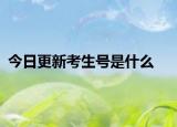 今日更新考生号是什么