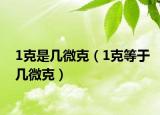 1克是几微克（1克等于几微克）