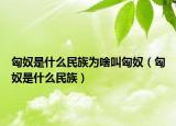 匈奴是什么民族为啥叫匈奴（匈奴是什么民族）