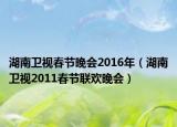 湖南卫视春节晚会2016年（湖南卫视2011春节联欢晚会）