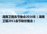 湖南卫视春节晚会2016年（湖南卫视2011春节联欢晚会）