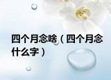 四个月念啥（四个月念什么字）