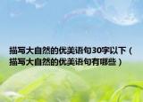 描写大自然的优美语句30字以下（描写大自然的优美语句有哪些）