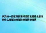 多美的一首歌啊我想知道歌名是什么歌词是什么慢慢地慢慢地慢慢地慢慢地