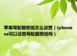 苹果写轮眼壁纸怎么设置（iphonexs可以设置写轮眼壁纸吗）