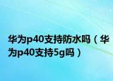 华为p40支持防水吗（华为p40支持5g吗）