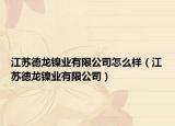 江苏德龙镍业有限公司怎么样（江苏德龙镍业有限公司）