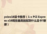 pciex16显卡推荐（1 x PCI Express x16现在最高能配到什么显卡?谢谢）