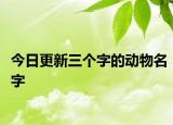 今日更新三个字的动物名字