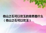他山之石可以攻玉的意思是什么（他山之石可以攻玉）