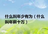 什么叫年少有为（什么叫年薪十万）