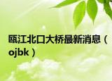 瓯江北口大桥最新消息（ojbk）