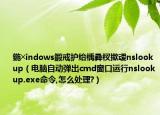 鍦╳indows鍛戒护绐楀彛杈撳叆nslookup（电脑自动弹出cmd窗口运行nslookup.exe命令,怎么处理?）