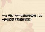 vivo手机门禁卡功能哪里设置（vivo手机门禁卡功能在哪里）