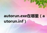 autorun.exe在哪里（autorun.inf）