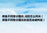 原告不同意分期还,法院怎么判决（原告不同意分期还款是否会被拘留）