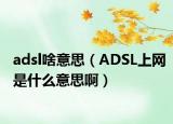 adsl啥意思（ADSL上网是什么意思啊）