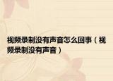 视频录制没有声音怎么回事（视频录制没有声音）