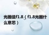 光圈值f1.8（f1.8光圈什么意思）