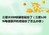 三星i9300锁屏密码忘了（三星b309i电信版开机密码忘了怎么办锁）